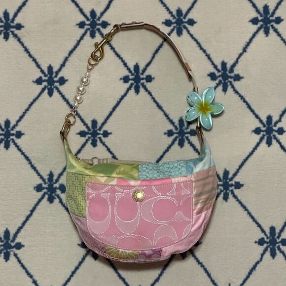 Coach Handbags - Coach Vintage Y2K Hampton Pastel Patchwork Hobo Shoulder Bag 2005 374